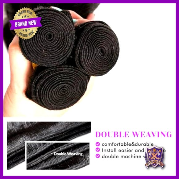 100% Brazilian Virgin Hair Extensions Body Wave Bundles 16-20 Inch